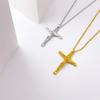 Stylish And Simple Daily Korean Cross Niche Stainless Steel Necklace
