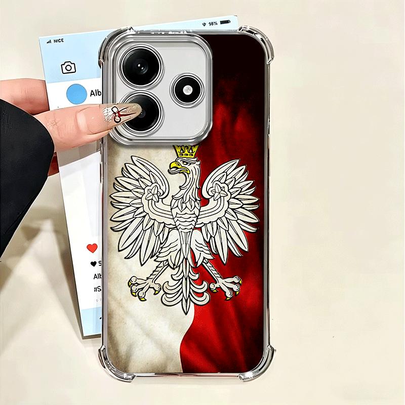 

Чехол для телефона с покрытием белого и красного цвета, флаг Польши, для Xiaomi Poco X5 X6 X7 X8 Pro Max F8 Ultra F7 M8 M7 M5S Redmi 15C 15 14C 13C 13 X3 12 Xiaomi Poco X7