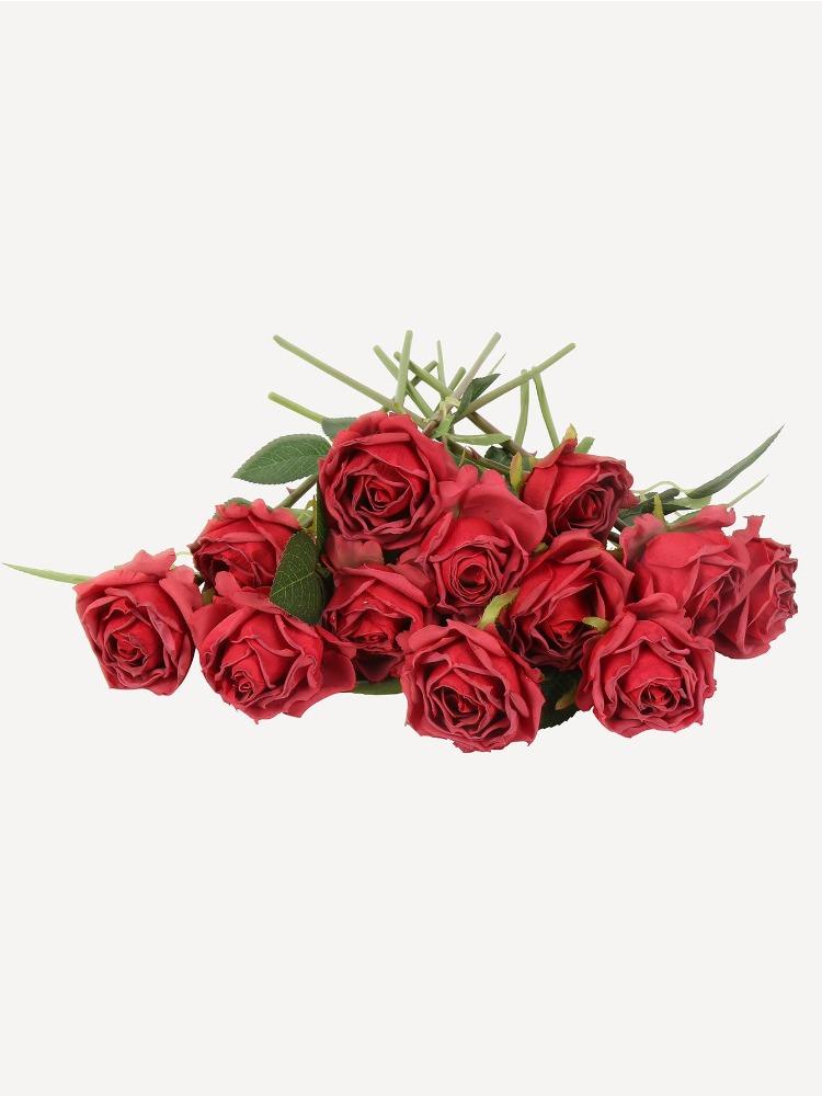 12 buc. trandafiri flori artificiale flori uscate de matase artificiale pentru decoratiuni cu tulpini unice pentru aranjamente florale flori de nunta