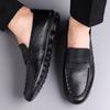 Fashion Flat Bottomed Men's Loafers Leisure and Comfortable Classic Style Black Brown Adult Casual Business Shoes Lightweight New