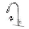304 Stainless Steel Pull-Out Kitchen Sink Faucet with Hot/Cold Dual-Use, Three-Speed Function.