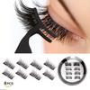 Vassoul Doppelte Magnet-Wimpern, 0,2 mm Ultra-dünner Magnet, Leichtgewicht & Einfach zu tragen, Beste 3D Wiederverwendbare Wimpern mit Applikator (8 Stück mit Pinzette)