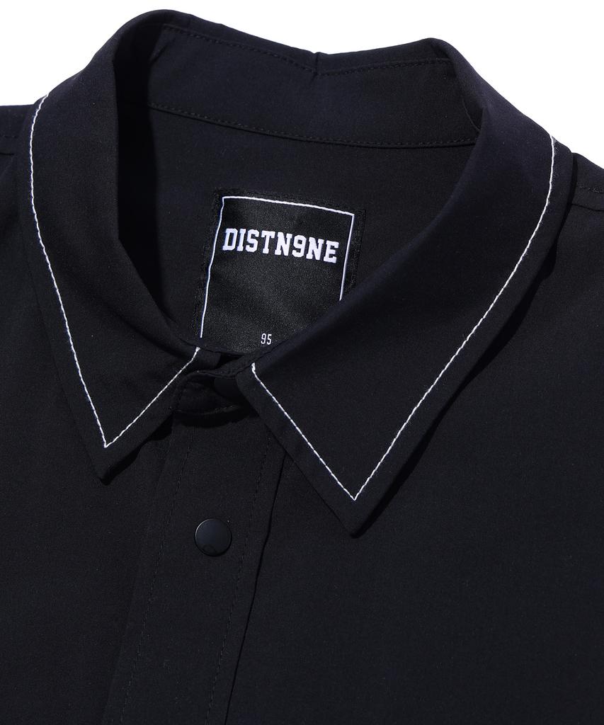 DISTN9NE Stitch Short Sleeve Shirt Black (Lo2Yu368-076)