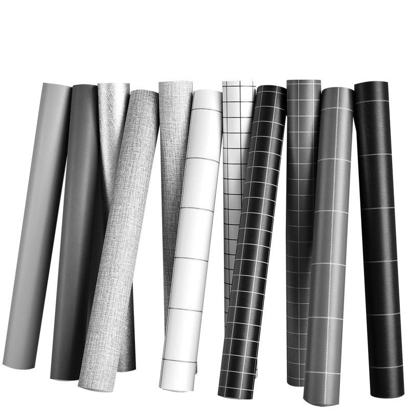 Fashion DIY Self Adhesive Plaid Wall Paper Furniture Renovation Stickers Kitchen Cabinet Waterproof Wallpaper