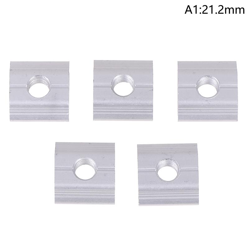 

5 шт. 21,2 мм 22,3 мм 23,7 мм Крепление солнечной панели Кронштейн из алюминиевого сплава Концевой Средний зажим Т-блоки Квадратные гайки M8 Т-образная скользящая гайка