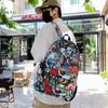 Men's Large Capacity Graffiti Backpack Women's Print Backpack Student School Bag