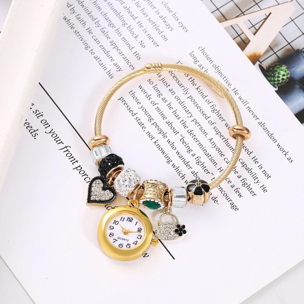 Elegant Beaded Watches Precise Quartz Watch Trendy Women's Bracelet Watches Birthday Gift