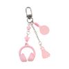Creative Headphones Badminton Racket Sports Keychain Suitable for Music Fans and Sports Lovers Featuring Unique Design