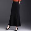 Classic High Waist Mermaid Skirt With Splicing Design For Elegant Fall Fashion