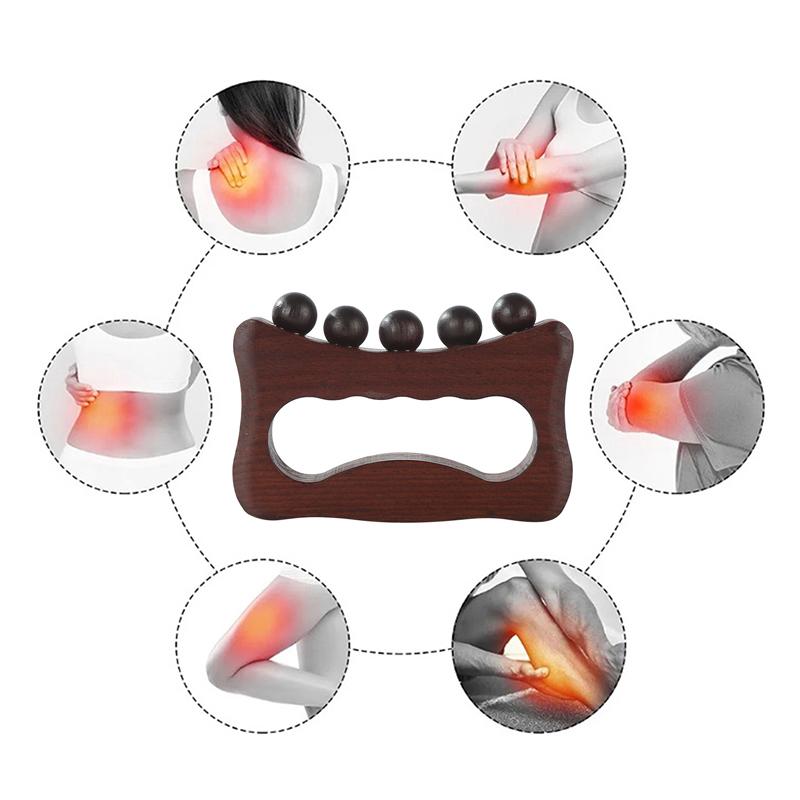 

1Pcs Lymphatic Drainage Massager Beech Gua Sha Tool For Body Manual Massage Scraper For Anti Cellulite Body Gua Sha Paddle