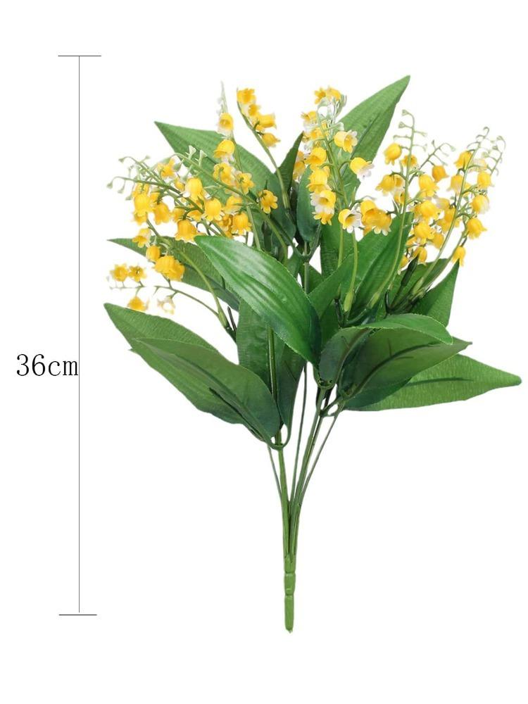 2 Pcs Artificial Plants Campanula Flowers Fake Plants Plastic Flower Artificial Grass for Home Garden Outdoor Desktop Decoration