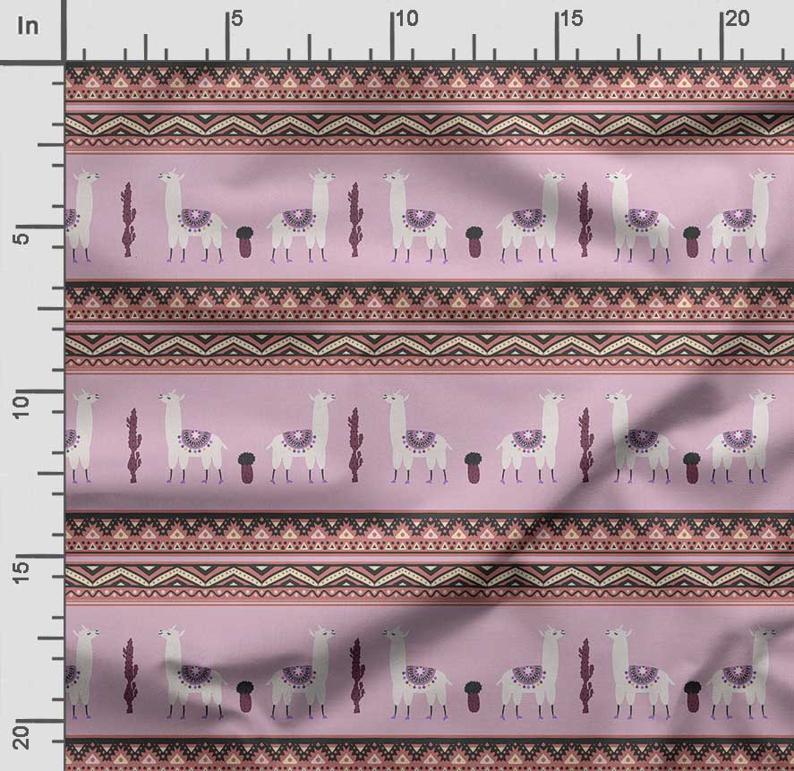Soimoi Imprimeu Llama Alpaca, Bumbac Cambric, Material pentru Matlasare, Vândut la Yard, 42 Inch Lățime, Material de Bumbac de Greutate Medie,