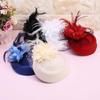 Flower Fascinator Hat Formal Hat Fedoras Hat Hair Clip Fashion Feather Hairpin  Girl/Women