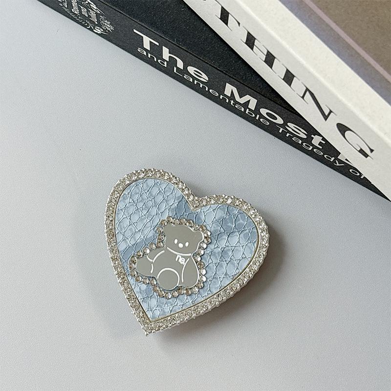 Korean-Style Heart-Shaped Magnetic Phone Holder Stand for Women