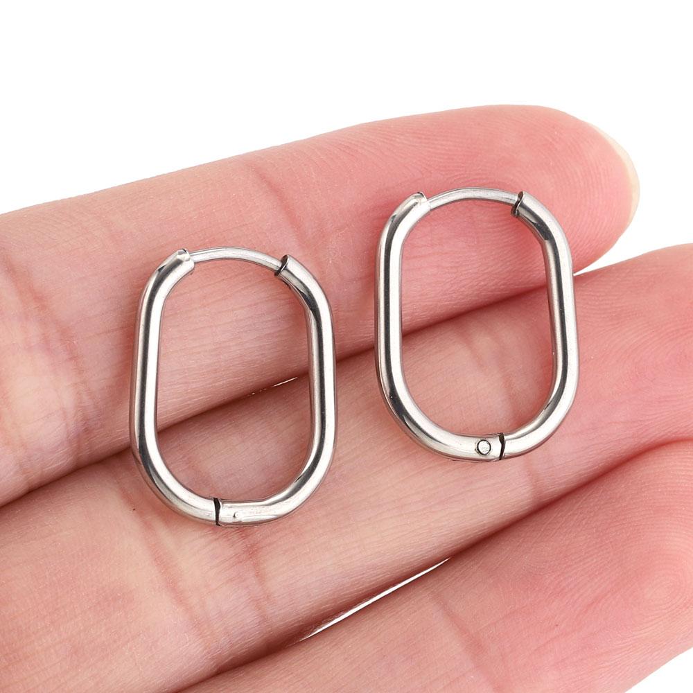 6 szt. Kolczyki koła ze stali nierdzewnej dla kobiet Kolczyki Piercing Biżuteria Kolczyk Koło Zapobiegają Alergii Kolczyki Biżuteria