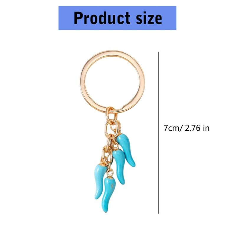 Fun Mini Chili Keyring Stylish Decorative Zinc Alloy Keychain Hanging Ornament For Keys Purses Gift