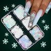 Christmas Glitter Nail Snowflakes Sequins Nail Art Decals Manicure Charms Decor
