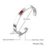 Type 1 Diabetes Medical Alert Bracelet for Men Women ID Cuff Bangle Stainless Steel Personalized Free Engrave