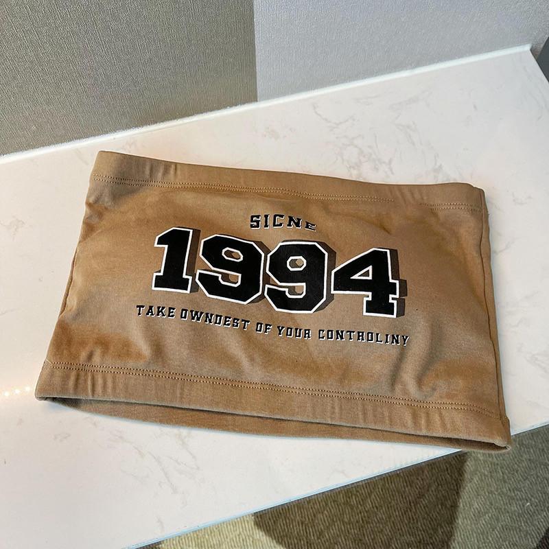 

Женская майка без бретелек с дизайном без бретелек, летняя женская нескользящая фиксированная чашка, собранная вместе для красивого облегания груди One Size коричневый