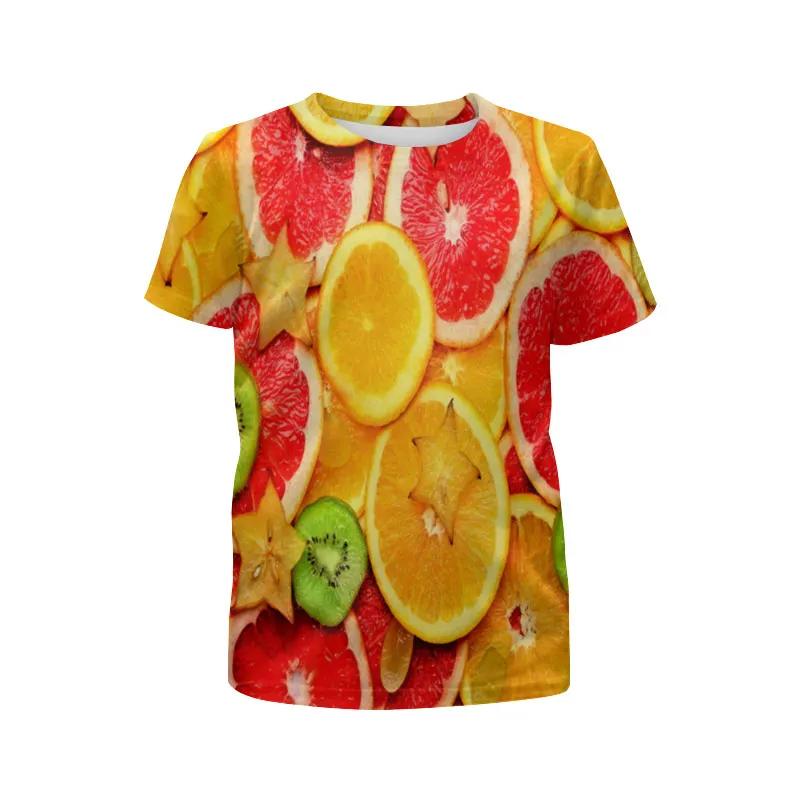 Summer Round Neck Funny Fruit Pattern 3D Print Top Fashionable Casual Street Hip Hop Short Sleeved Men's and  Women's Couple Unisex T-shirts