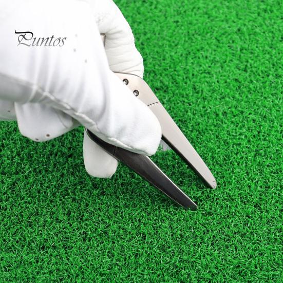 Zinc Alloy Golf Pitchfork Divot Tool Reusable Non-fading Mark Repair Training Aid Equipment
