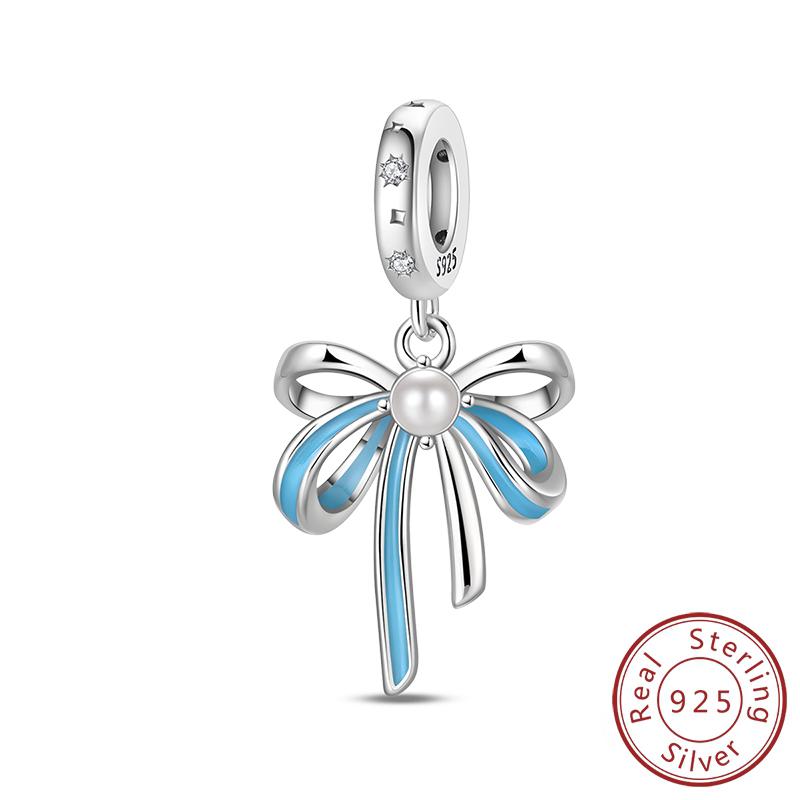 Fit Original Copper Charms Beads Bows Perfume Bottle Ballet Shoes Blue Charms For Women Diy Birthday Jewelry Gifts