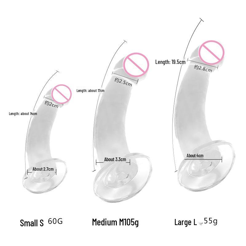Long Transparent Anal Dilator with Suction Cup for Self-Stimulation and Expansion