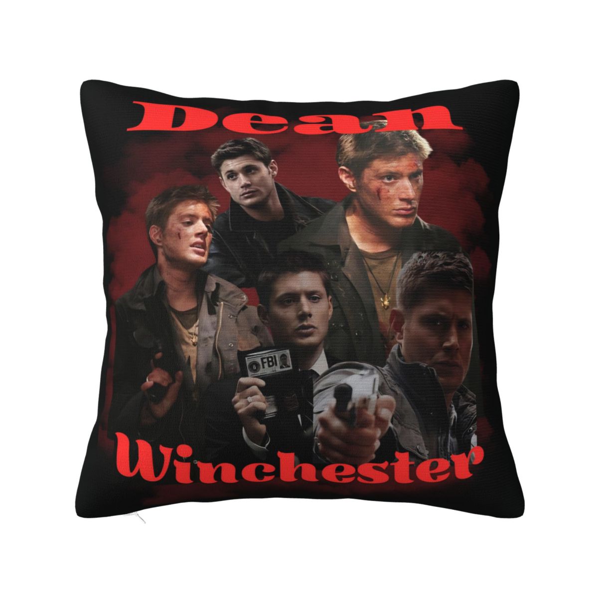 

Dean Winchester Supernatural Television Pillow Cover Cushion Cover Pillow Case Cute Pillowcases For Office Car Home Decorative 12x12Inch