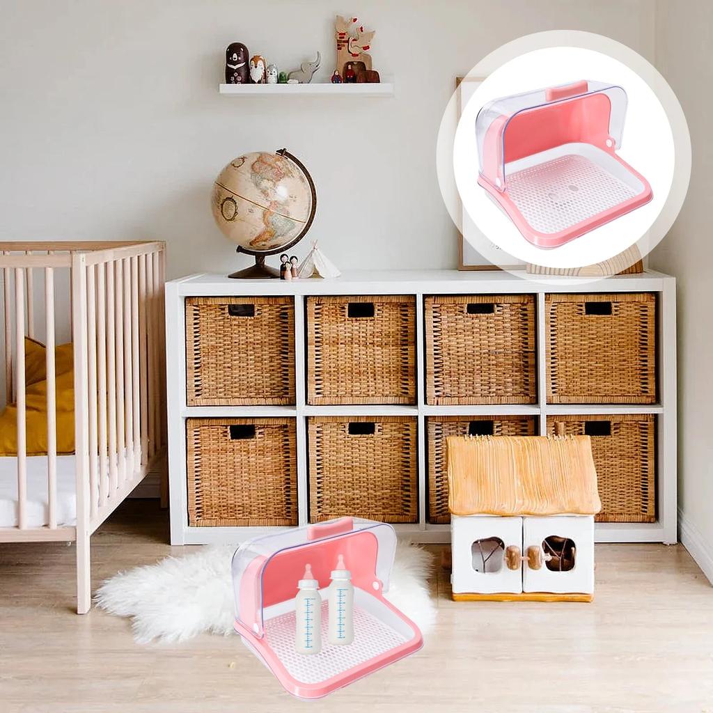 Baby Bottle Storage Box Drying Rack Container Pp Material Space Saving Organizing Solution for Milk Bottles Accessories