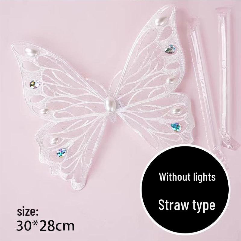 Luminous Butterfly Embroidery: Valentine's Cake Decoration & Fairy Figurine Gift