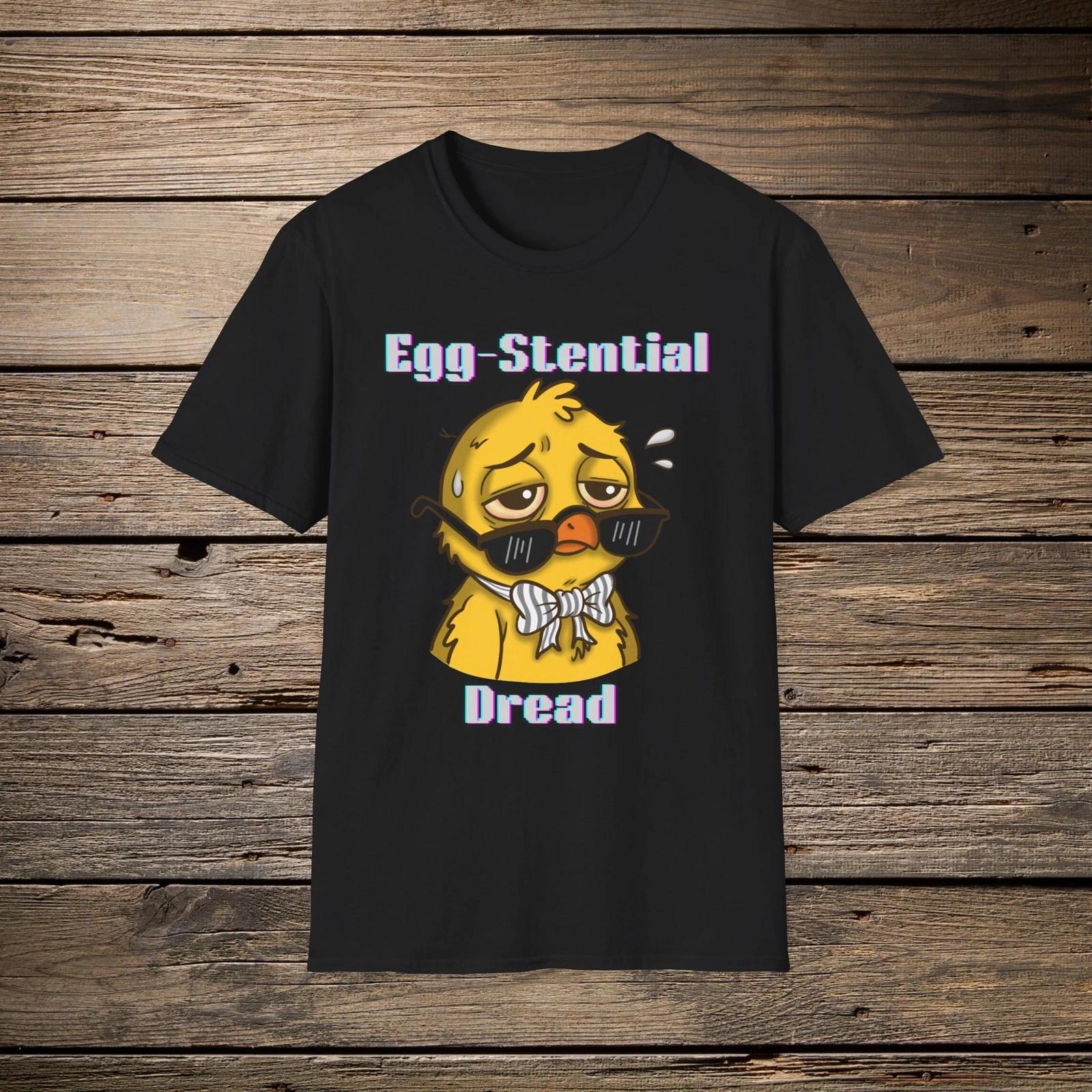 Egg-stential Dread Children s Children s T Children s T-shirt | Cute humor Tired Chick Graphic 140
