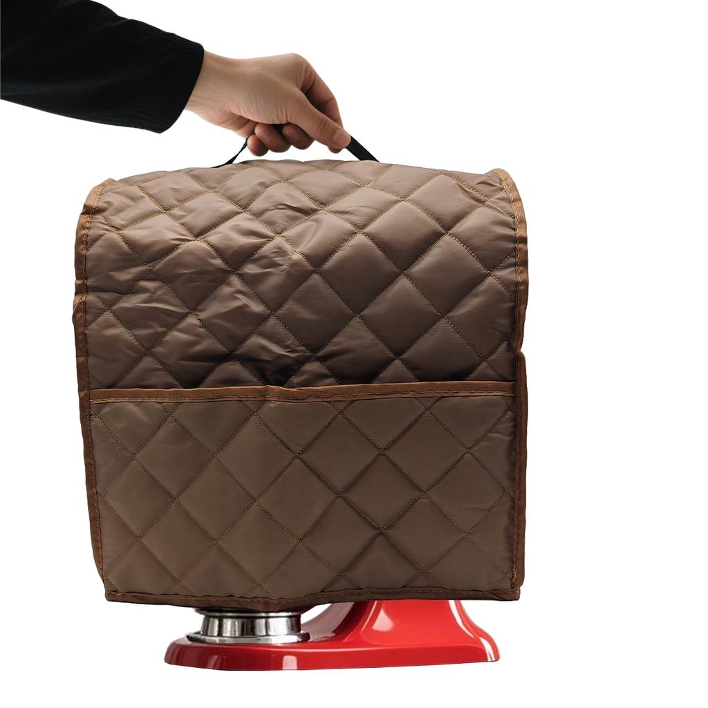 1 Stück Staubschutz für Mehrzweck-Vertikalmixer, Seitliche Aufbewahrungstasche, Handgehaltener gesteppter Polyester-Diamant-Haushaltsstaubschutz