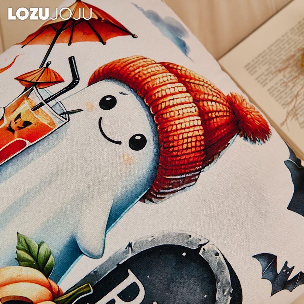 1PC LOZUJOJU Halloween Pillowcase Cute Cartoon Printed Cushion Cover for Sofa Living Room Bedroom Home Decor