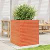 VidaXL Planter Wax Brown 60x60x68.5 Cm Solid Pine Wood, Outdoor Planter, Flower Box, Tomato Planter, 3282471