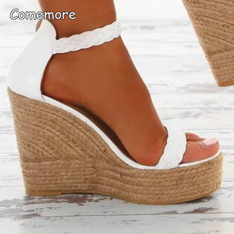 popular  Platform Ladies High Heels Shoes Women popular Buckle Open Toe Casual Female Footwear 2024 Woman Summer Wedge Sandals