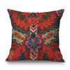 Classic Ethnic Flower Pattern Floral Cotton Linen Sofa Throw Pillow Case Home Decorative Art Cushion Cover
