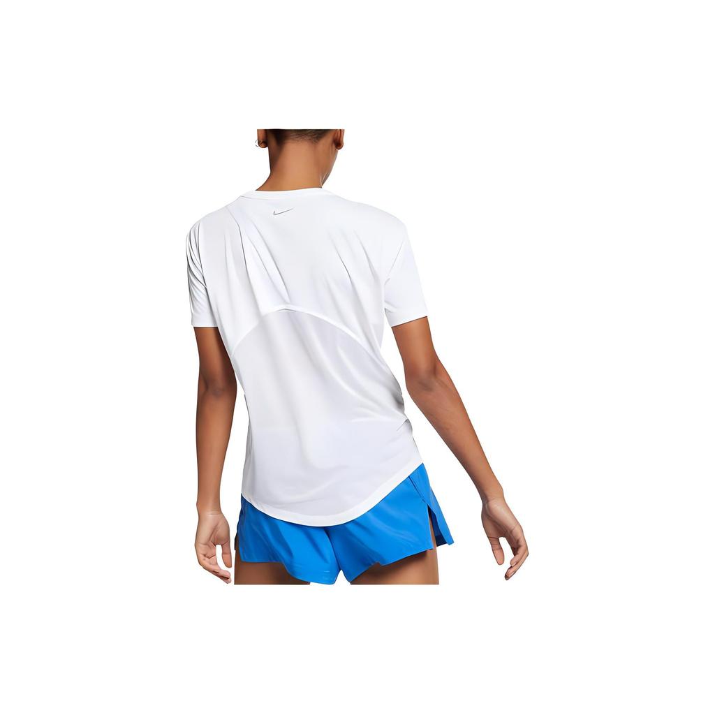 Nike Solid Color Casual Sports Crew Neck Pullover Quick-Dry Short Sleeve T-Shirt Women Tops White DD7905-100