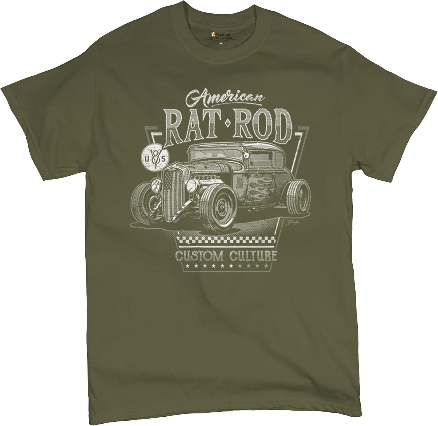 

American Rat Rod T-Shirt Hot Rod Custom Culture Route 66 1930s Classic Car Vintage Rusty Cars Garage Men s Tee 5XL різнокольоровий