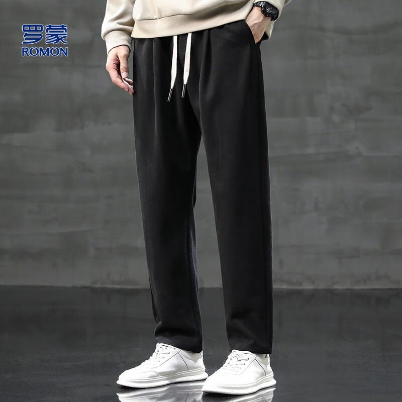 Men's Corduroy Elastic Waist Straight-Leg Casual Pants