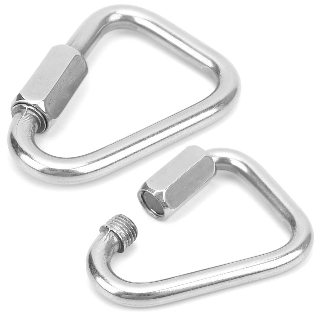Triangular Quick Link Stainless Steel Triangular Quick Screw Lock Carabiner for Mountaineering