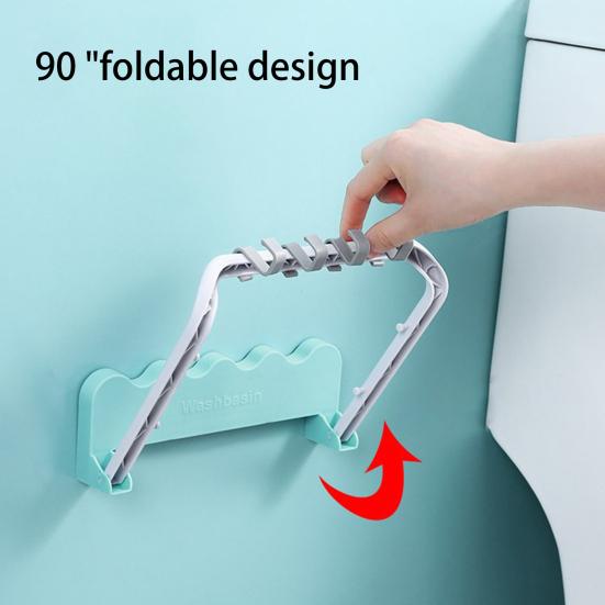 Washbasin Shelf No Punching Suction Cup Foldable Bathroom Toilet Wall Washbasin Hanger Household Products