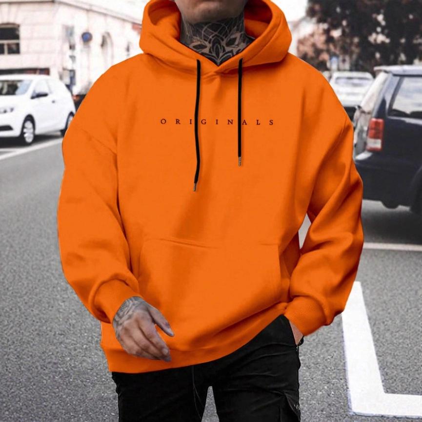 Men's High Street Casual Loose Hooded Sweatshirt - Trendy Brand, Autumn/Winter Style