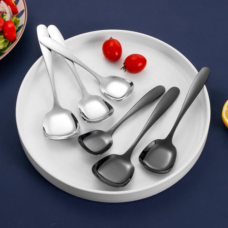 RuHan Large Square Stainless Steel Creative Spoon