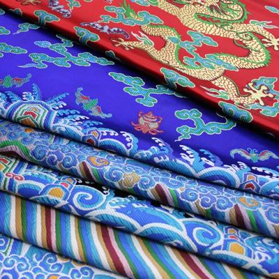 150x70cm žakárový čínský hedvábný brokát látka Chinoiserie Oblečení Dekorace pohovky Látkový závěs Pouzdro na polštář Vzor drak