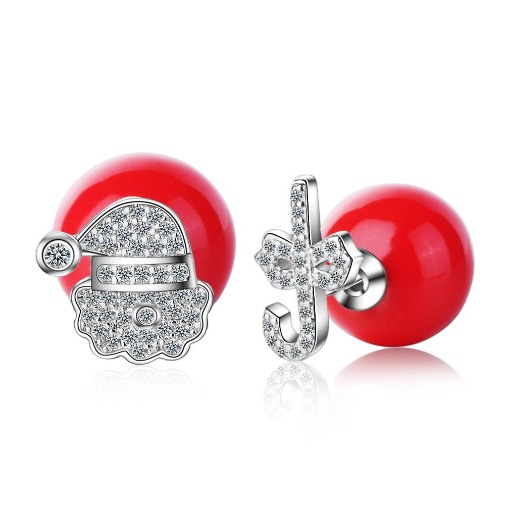 Furry Autumn & Winter Snowflake Bell Stud Earrings for Women - Christmas Jewelry Collection