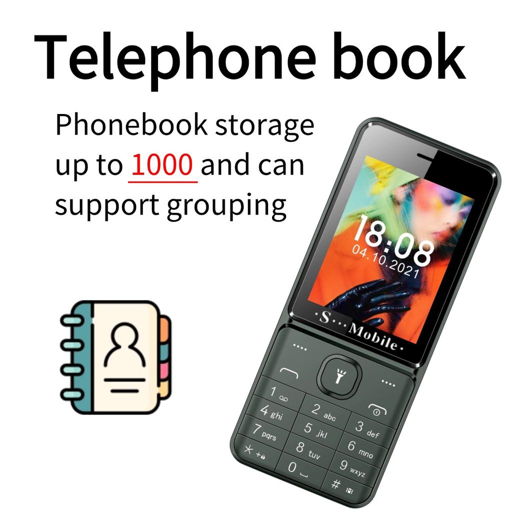 Multifunctional 4 Card 4 Pending Commercial Elderly Machine 2.8 Inch Screen Straight Board Large Button Mobile Phone Elderly Machine