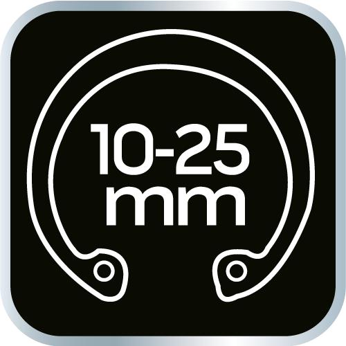 Circlip pliers 150 mm, internal, straight