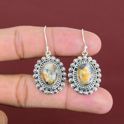 Maligano Jaspis Oorbellen Edelsteen Handgemaakte Sieraden Vintage Oorbel 925 Sterling Zilveren Oorbel Ontwerpers Sieraden Cadeaus Voor Haar Hangende Oorbellen