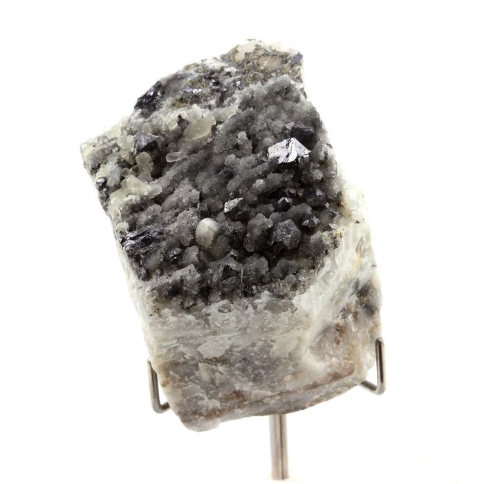 Pierres et Minéraux. Galène + Calcite. 745.0 ct. Tabataud quarry, Nontron, Dordogne, France.