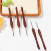36-Piece Blood Sandalwood Crochet Hooks Set with Wool Needles and Circular Knitting Tools